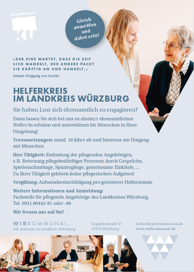 Plakat des Landkreises Würzburg
